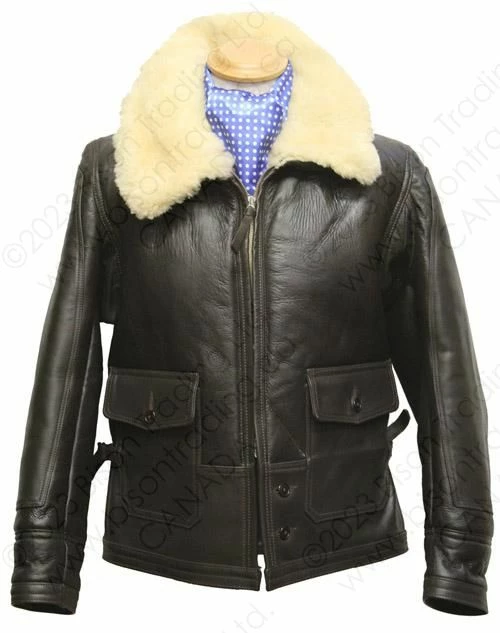 Aero Leather USAAF Type ANJ-4 Seal Brown Sheepskin Jacket 11 Aero Leather USAAF Type ANJ-4 Seal Brown Sheepskin Jacket - Image 9