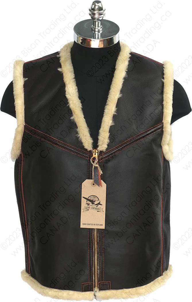 Aero Leather USAAF Type C-3 Winter Flight Vest Seal 3 Aero Leather USAAF Type C-3 Winter Flight Vest Seal