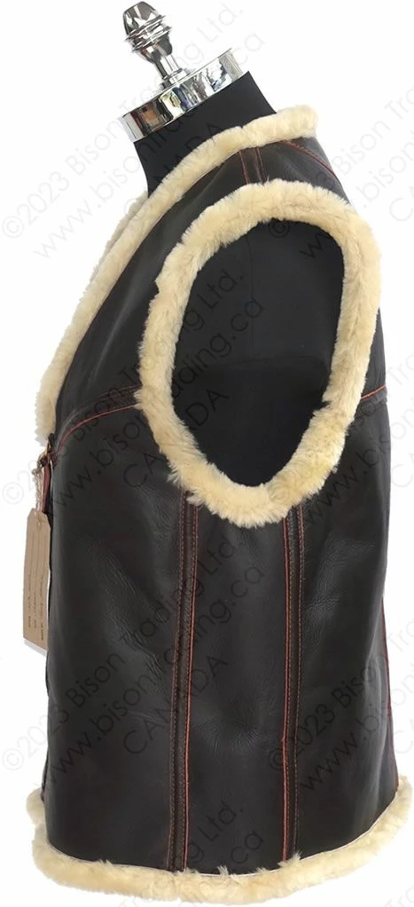 Aero Leather USAAF Type C-3 Winter Flight Vest Seal 4 Aero Leather USAAF Type C-3 Winter Flight Vest Seal - Image 2