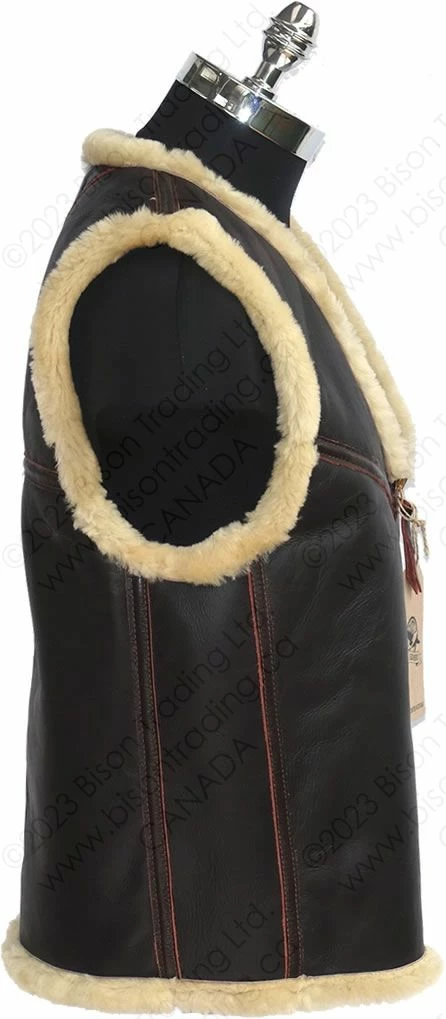 Aero Leather USAAF Type C-3 Winter Flight Vest Seal 6 Aero Leather USAAF Type C-3 Winter Flight Vest Seal - Image 4