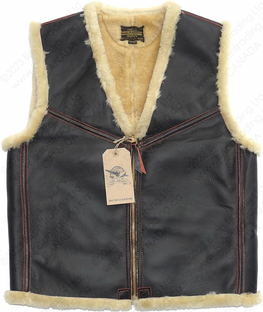 Aero Leather USAAF Type C-3 Winter Flight Vest Seal 8 Aero Leather USAAF Type C-3 Winter Flight Vest Seal - Image 6