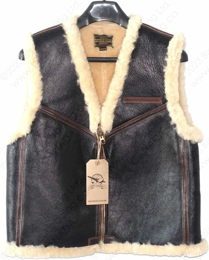 Aero Leather USAAF Type C-3 Winter Flight Vest Seal 12 Aero Leather USAAF Type C-3 Winter Flight Vest Seal - Image 10