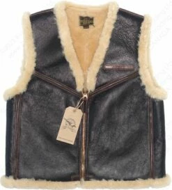 Aero Leather USAAF Type C-3 Winter Flight Vest Seal 33 Aero Leather USAAF Type C-3 Winter Flight Vest Seal -Bison Trading Shop aero c3 vest 13