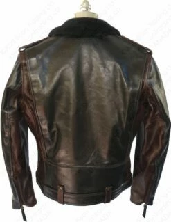 Aero Leather Type J-106 Motorcycle Jacket 34 Aero Leather Type J-106 Motorcycle Jacket -Bison Trading Shop aero j106 blkbrn 42 13