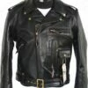 Aero Leather Type J-106 Motorcycle Jacket 2 Aero Leather Type J-106 Motorcycle Jacket -Bison Trading Shop aero j106 cxfqhh blk 40 11