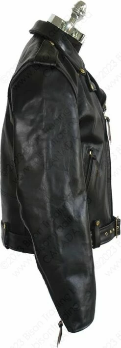 Aero Leather Type J-106 Motorcycle Jacket 25 Aero Leather Type J-106 Motorcycle Jacket -Bison Trading Shop aero j106 cxfqhh blk 40 14