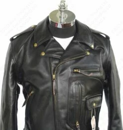 Aero Leather Type J-106 Motorcycle Jacket 29 Aero Leather Type J-106 Motorcycle Jacket -Bison Trading Shop aero j106 cxfqhh blk 40 18 1