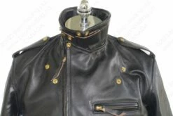 Aero Leather Type J-106 Motorcycle Jacket 30 Aero Leather Type J-106 Motorcycle Jacket -Bison Trading Shop aero j106 cxfqhh blk 40 19