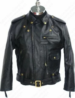 Aero Leather Type J-106 Motorcycle Jacket 41 Aero Leather Type J-106 Motorcycle Jacket -Bison Trading Shop aero j106 vicenzablack 40 17