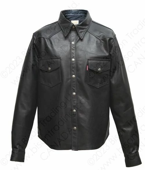 Aero Leather Traditional Western Leather Shirt 5 Aero Leather Traditional Western Leather Shirt - Image 3