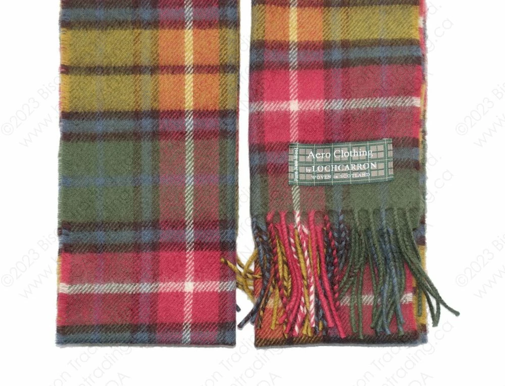Aero / Lochcarron Tartan 100% Pure Wool Scarf: Buchanan Antique 6 Aero / Lochcarron Tartan 100% Pure Wool Scarf: Buchanan Antique - Image 4