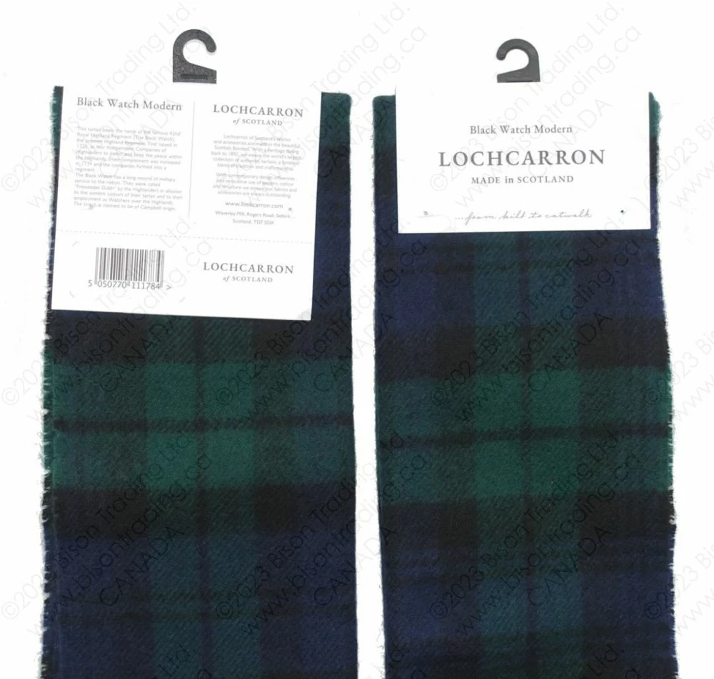 Aero / Lochcarron Tartan 100% Pure Wool Scarf: Black Watch Modern 5 Aero / Lochcarron Tartan 100% Pure Wool Scarf: Black Watch Modern - Image 3