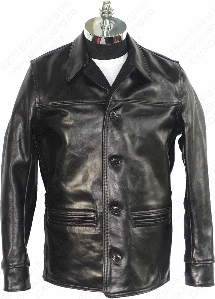 Special Sale: Aero Leather Premier Range 1920s Work Coat - Horween CX Steerhide Black Size 40 3 Special Sale: Aero Leather Premier Range 1920s Work Coat - Horween CX Steerhide Black Size 40