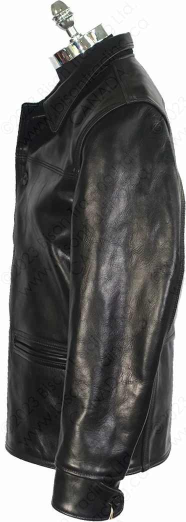 Special Sale: Aero Leather Premier Range 1920s Work Coat - Horween CX Steerhide Black Size 40 4 Special Sale: Aero Leather Premier Range 1920s Work Coat - Horween CX Steerhide Black Size 40 - Image 2