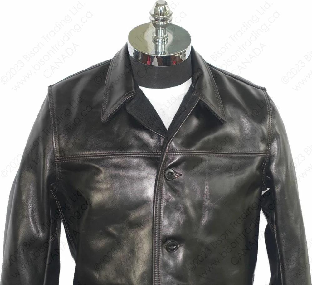 Special Sale: Aero Leather Premier Range 1920s Work Coat - Horween CX Steerhide Black Size 40 7 Special Sale: Aero Leather Premier Range 1920s Work Coat - Horween CX Steerhide Black Size 40 - Image 5