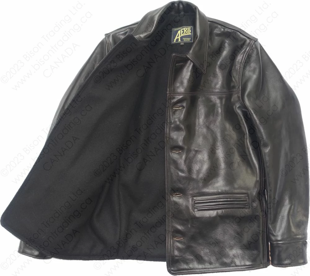 Special Sale: Aero Leather Premier Range 1920s Work Coat - Horween CX Steerhide Black Size 40 11 Special Sale: Aero Leather Premier Range 1920s Work Coat - Horween CX Steerhide Black Size 40 - Image 9