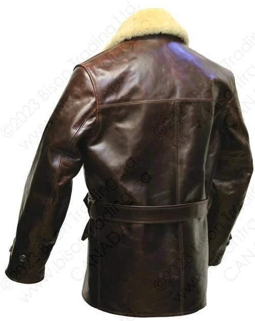 Aero Leather Shawl Collar Barnstormer With Sheepskin Lining 4 Aero Leather Shawl Collar Barnstormer With Sheepskin Lining - Image 2