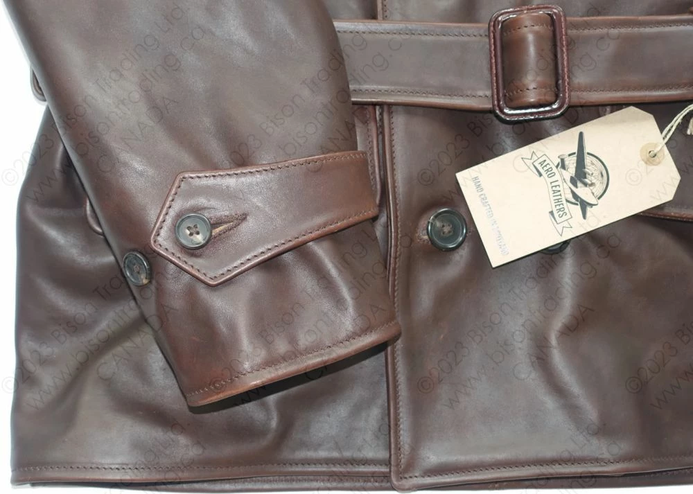 Aero Leather Shawl Collar Barnstormer With Sheepskin Lining 17 Aero Leather Shawl Collar Barnstormer With Sheepskin Lining - Image 15