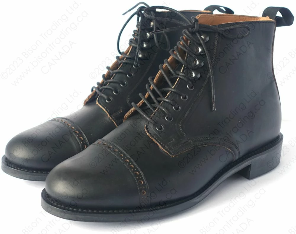 Aero Leather 1920s Style Black "Town" Boots Danite Sole - HORWEEN Leather 3 Aero Leather 1920s Style Black "Town" Boots Danite Sole - HORWEEN Leather