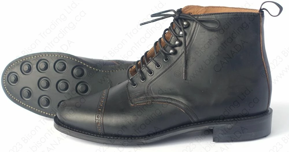 Aero Leather 1920s Style Black "Town" Boots Danite Sole - HORWEEN Leather 4 Aero Leather 1920s Style Black "Town" Boots Danite Sole - HORWEEN Leather - Image 2