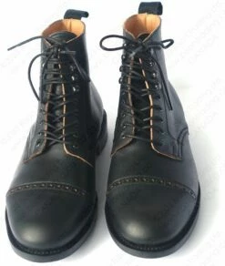 Aero Leather 1920s Style Black "Town" Boots Danite Sole - HORWEEN Leather 13 Aero Leather 1920s Style Black "Town" Boots Danite Sole - HORWEEN Leather -Bison Trading Shop aero town danite black 14