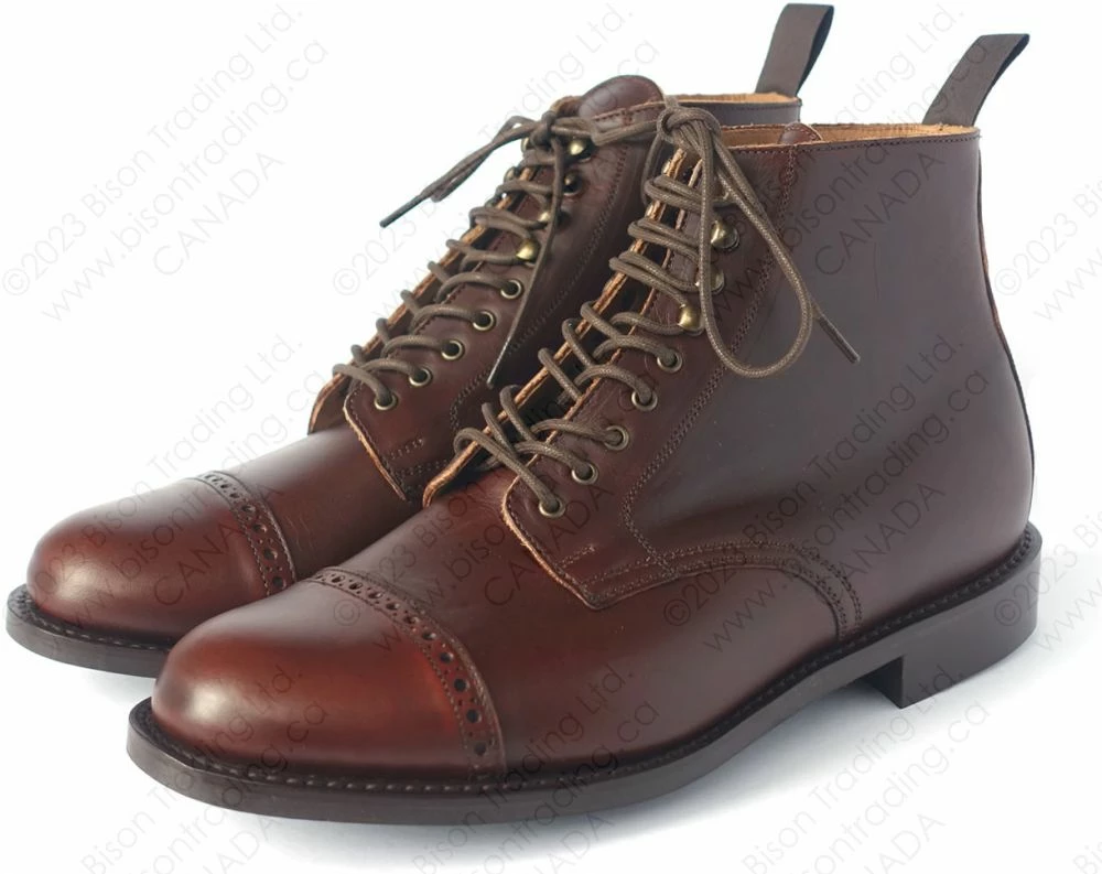 Aero Leather 1920s Style Brown "Town" Boots Danite Sole - HORWEEN Leather 3 Aero Leather 1920s Style Brown "Town" Boots Danite Sole - HORWEEN Leather
