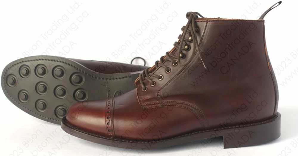 Aero Leather 1920s Style Brown "Town" Boots Danite Sole - HORWEEN Leather 4 Aero Leather 1920s Style Brown "Town" Boots Danite Sole - HORWEEN Leather - Image 2
