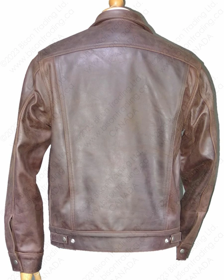 Aero Leather 1960s Type 3 Leather Jean Jacket 5 Aero Leather 1960s Type 3 Leather Jean Jacket - Image 3