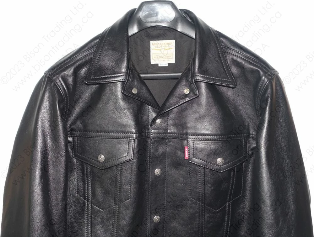 Aero Leather Jean Jacket 557XX Type III Vicenza Horsehide : Troy Mills Blanket Lining 14 Aero Leather Jean Jacket 557XX Type III Vicenza Horsehide : Troy Mills Blanket Lining - Image 12