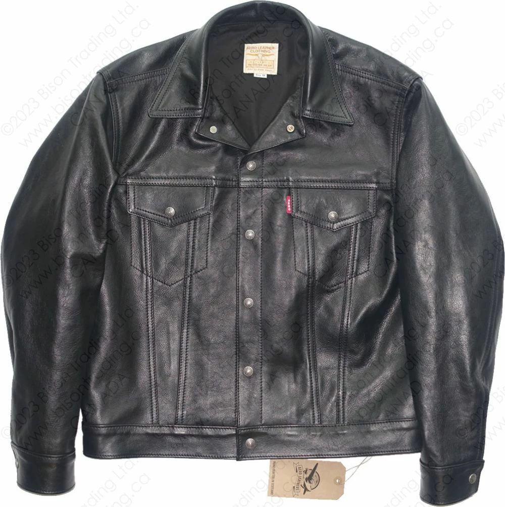 Aero Leather Jean Jacket 557XX Type III Vicenza Horsehide : Troy Mills Blanket Lining 15 Aero Leather Jean Jacket 557XX Type III Vicenza Horsehide : Troy Mills Blanket Lining - Image 13
