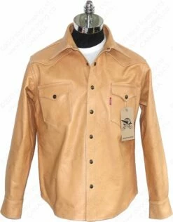 Aero Leather Traditional Western Leather Shirt 34 Aero Leather Traditional Western Leather Shirt -Bison Trading Shop aero western shirt 11 1
