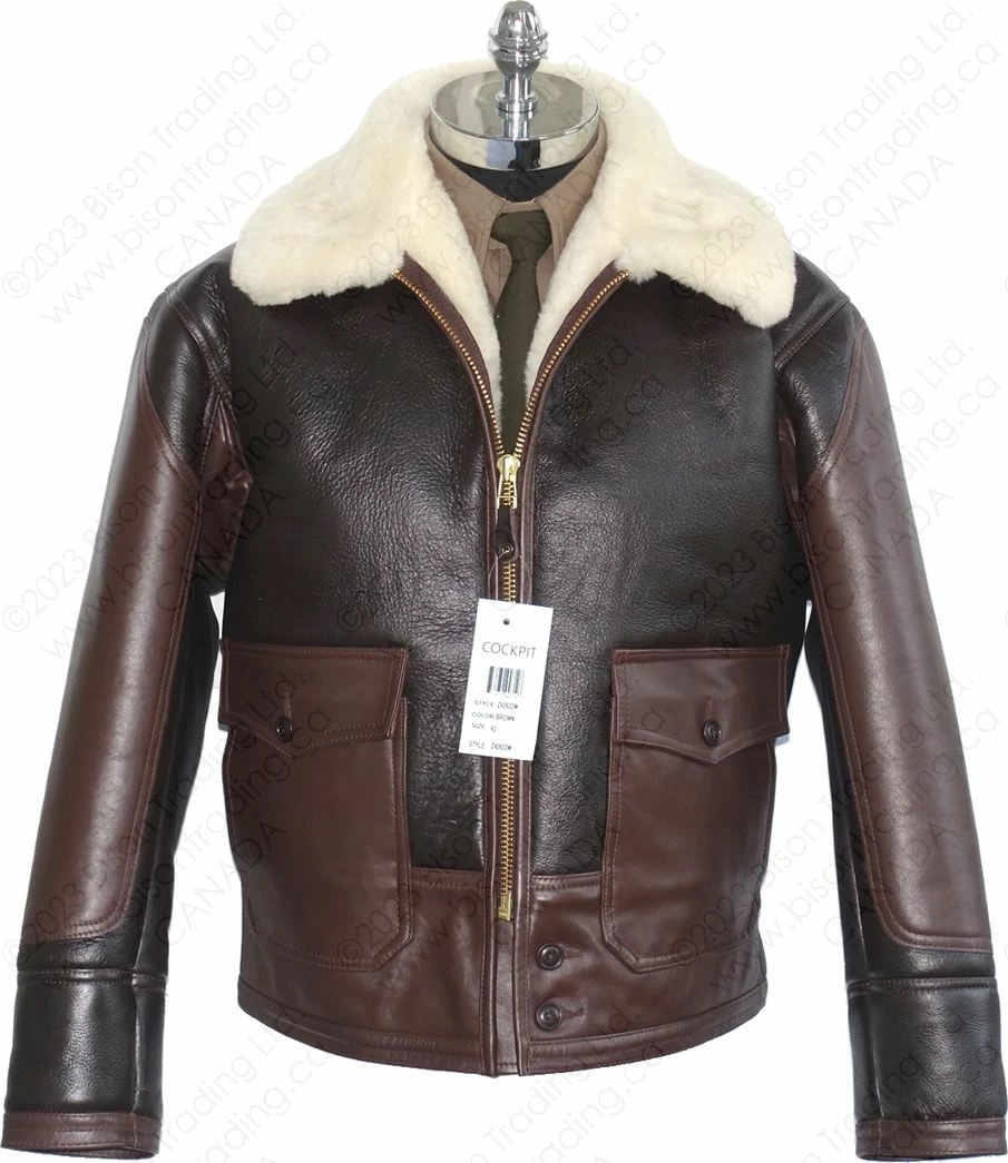 Cockpit USA AN-J-4 Sheepskin Jacket Z42633 3 Cockpit USA AN-J-4 Sheepskin Jacket Z42633