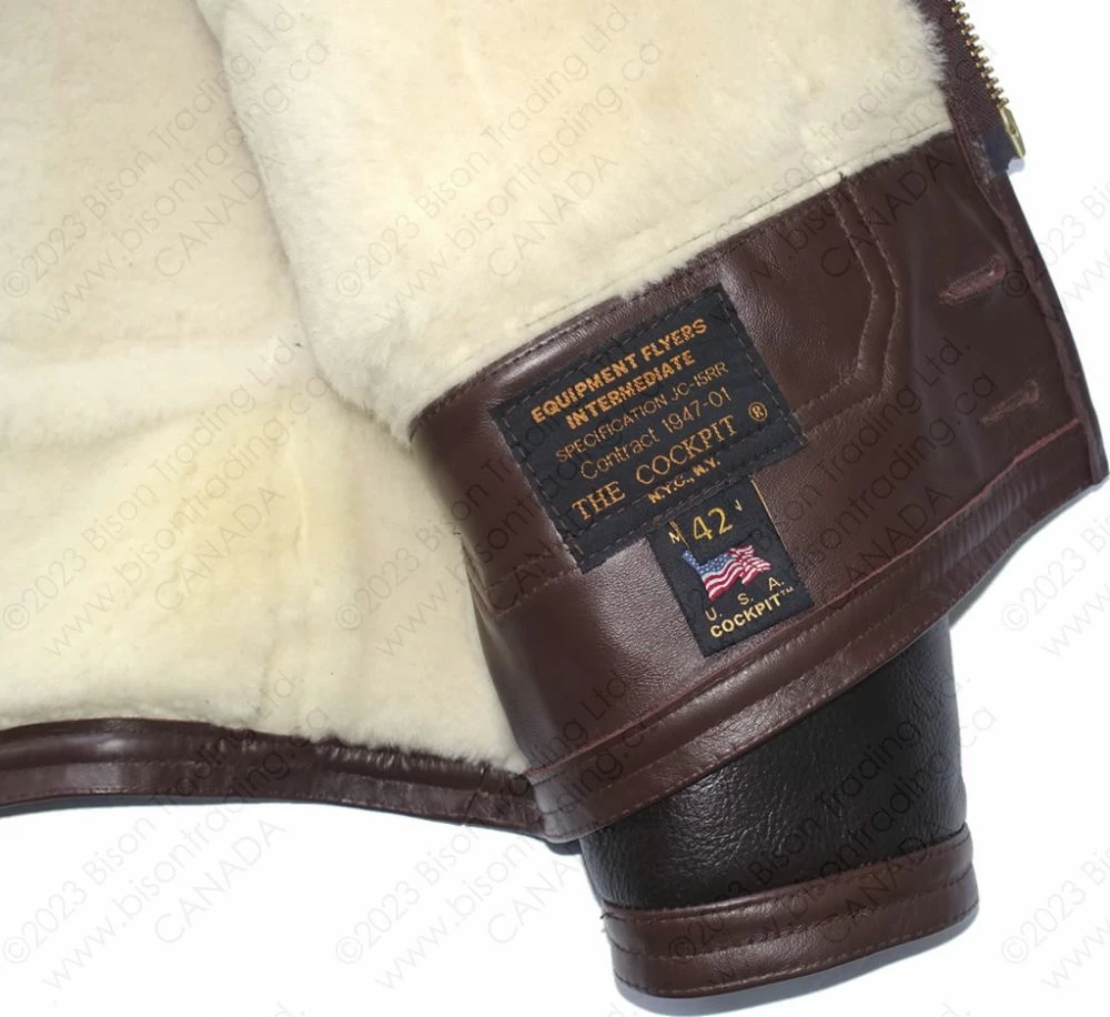 Cockpit USA AN-J-4 Sheepskin Jacket Z42633 19 Cockpit USA AN-J-4 Sheepskin Jacket Z42633 - Image 17