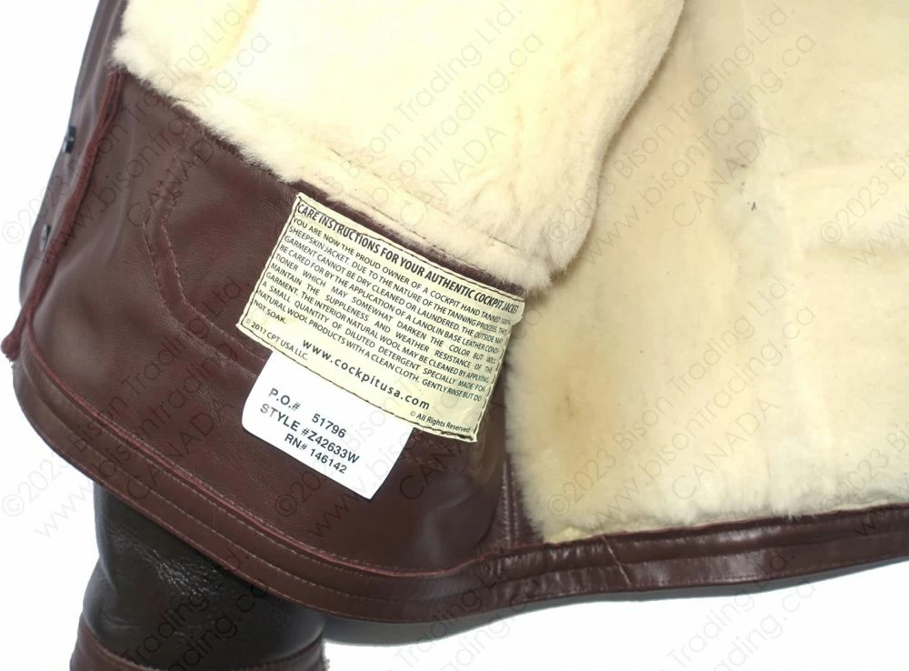 Cockpit USA AN-J-4 Sheepskin Jacket Z42633 20 Cockpit USA AN-J-4 Sheepskin Jacket Z42633 - Image 18