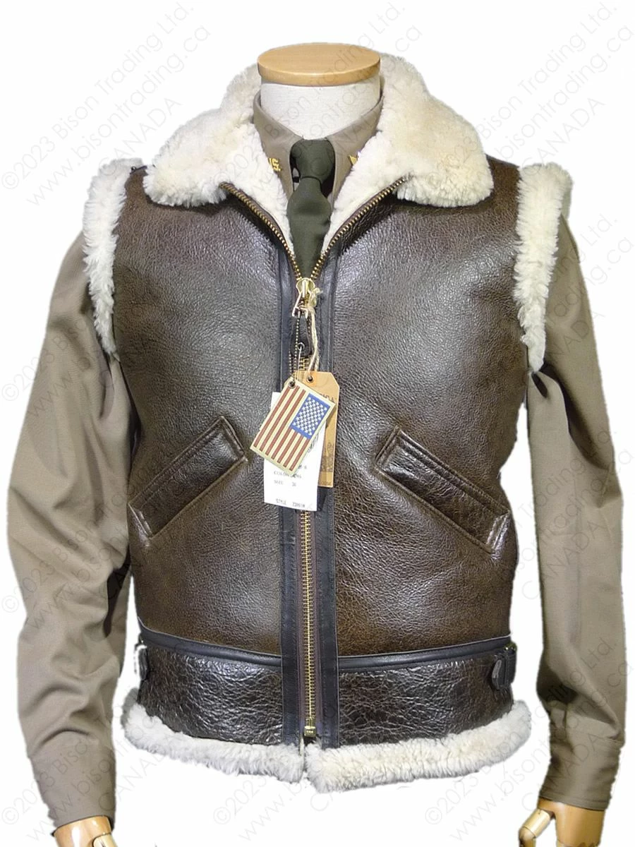 Cockpit USA B-3 Sheepskin Vest Z3991 3 Cockpit USA B-3 Sheepskin Vest Z3991