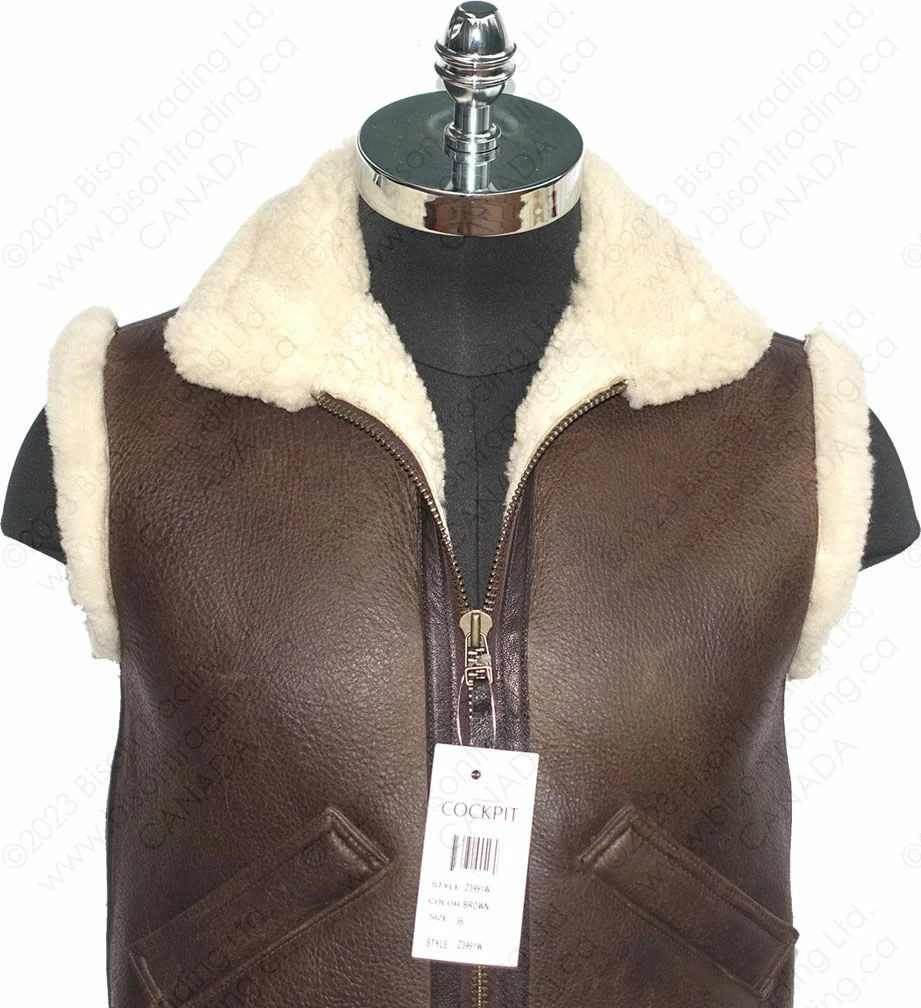 Cockpit USA B-3 Sheepskin Vest Z3991 10 Cockpit USA B-3 Sheepskin Vest Z3991 - Image 8