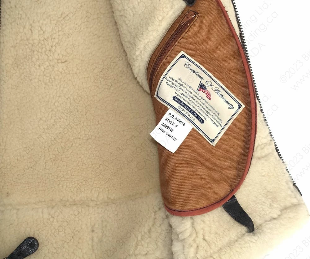 Cockpit USA B-3 Sheepskin Vest Z3991 15 Cockpit USA B-3 Sheepskin Vest Z3991 - Image 13
