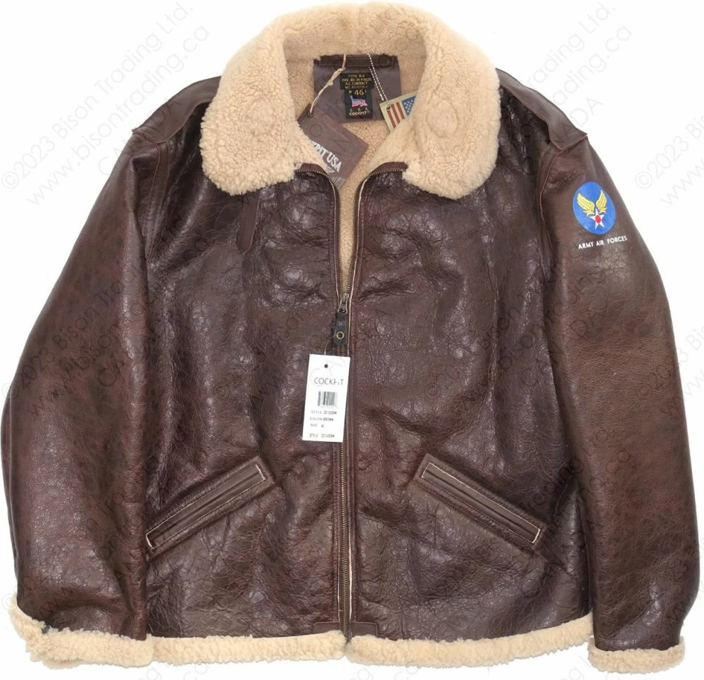 Cockpit USA B-6 Shearling Bomber Jacket Z21U028 13 Cockpit USA B-6 Shearling Bomber Jacket Z21U028 - Image 11