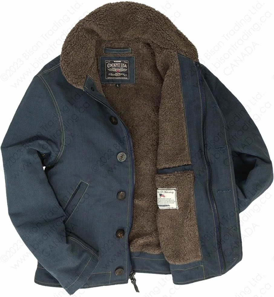 Cockpit USA N1 Bedford Cord Navy Jacket Z26X031 21 Cockpit USA N1 Bedford Cord Navy Jacket Z26X031 - Image 19