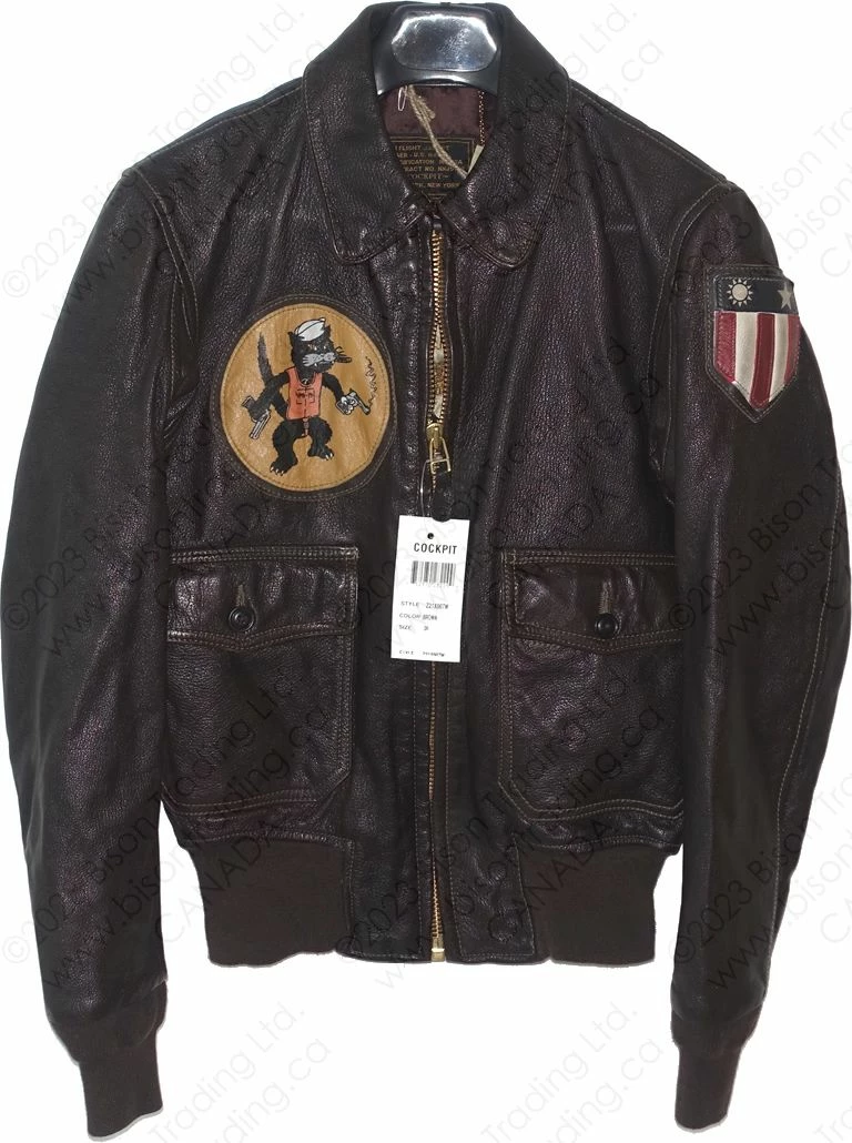 Cockpit USA Black Eagle USN G-1 Flight Jacket Z21X007 3 Cockpit USA Black Eagle USN G-1 Flight Jacket Z21X007