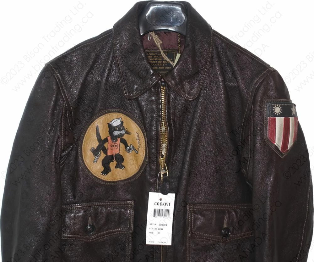 Cockpit USA Black Eagle USN G-1 Flight Jacket Z21X007 5 Cockpit USA Black Eagle USN G-1 Flight Jacket Z21X007 - Image 3