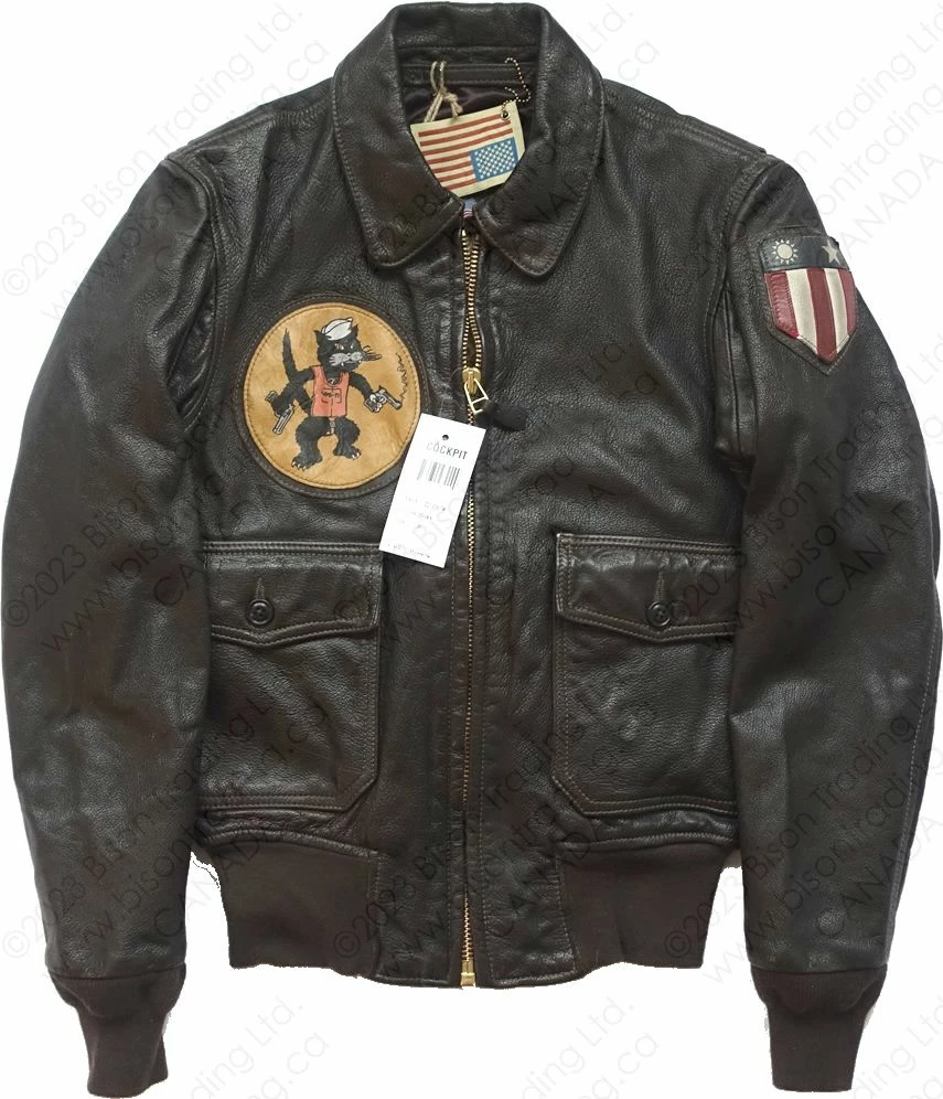 Cockpit USA Black Eagle USN G-1 Flight Jacket Z21X007 6 Cockpit USA Black Eagle USN G-1 Flight Jacket Z21X007 - Image 4