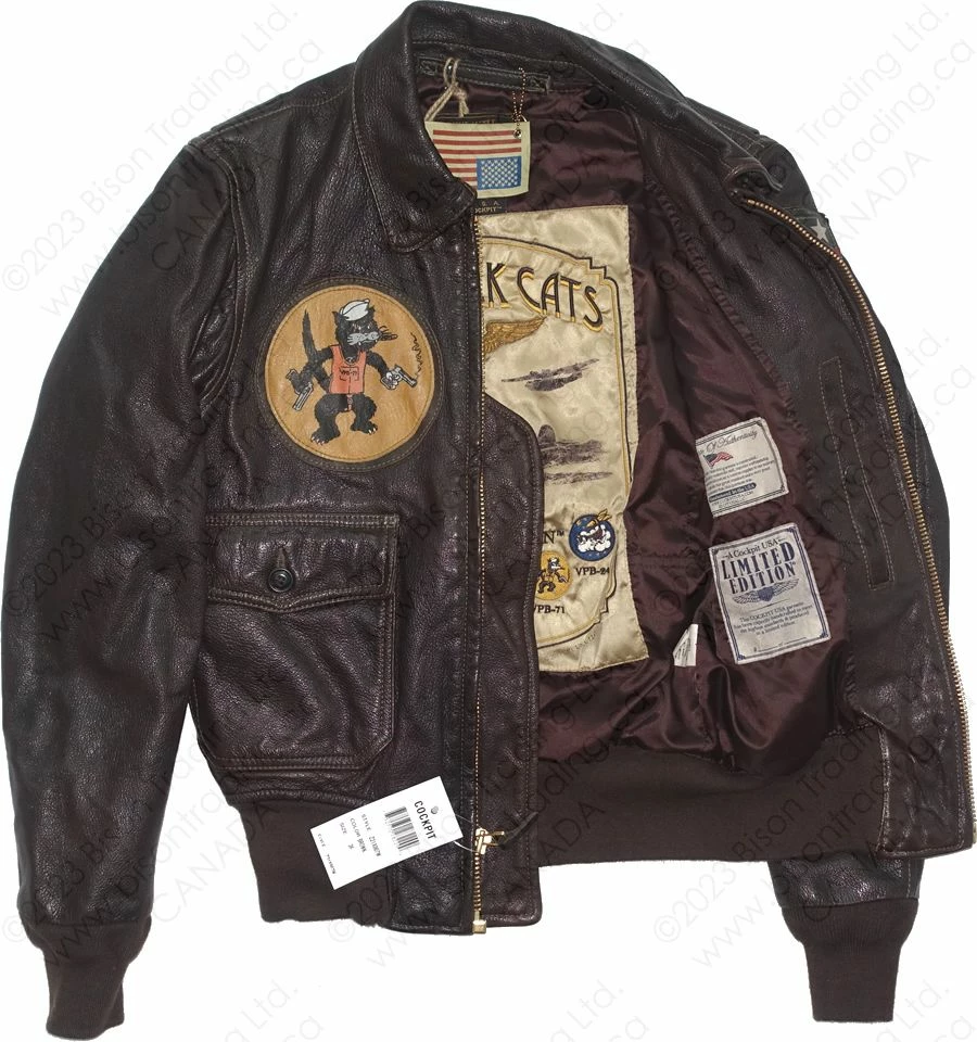 Cockpit USA Black Eagle USN G-1 Flight Jacket Z21X007 7 Cockpit USA Black Eagle USN G-1 Flight Jacket Z21X007 - Image 5