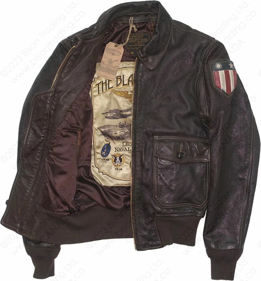 Cockpit USA Black Eagle USN G-1 Flight Jacket Z21X007 9 Cockpit USA Black Eagle USN G-1 Flight Jacket Z21X007 - Image 7