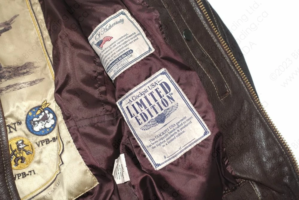 Cockpit USA Black Eagle USN G-1 Flight Jacket Z21X007 15 Cockpit USA Black Eagle USN G-1 Flight Jacket Z21X007 - Image 13