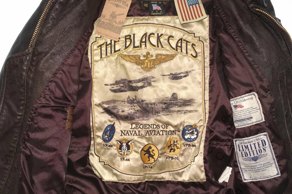 Cockpit USA Black Eagle USN G-1 Flight Jacket Z21X007 16 Cockpit USA Black Eagle USN G-1 Flight Jacket Z21X007 - Image 14