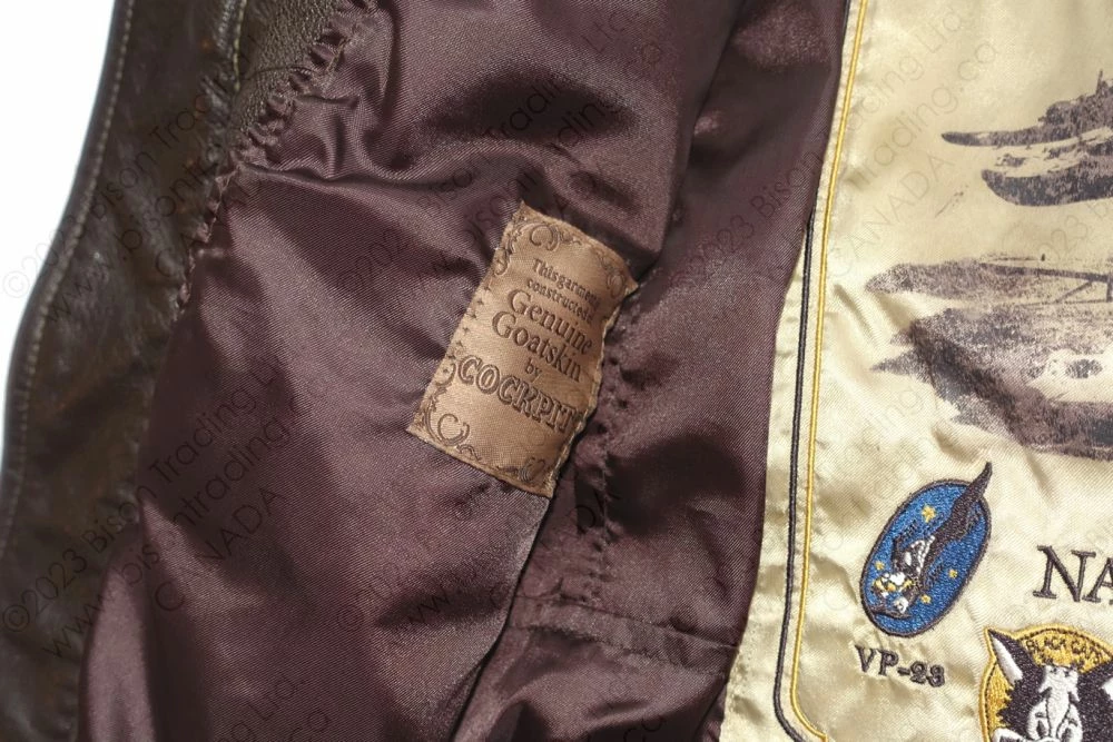 Cockpit USA Black Eagle USN G-1 Flight Jacket Z21X007 18 Cockpit USA Black Eagle USN G-1 Flight Jacket Z21X007 - Image 16