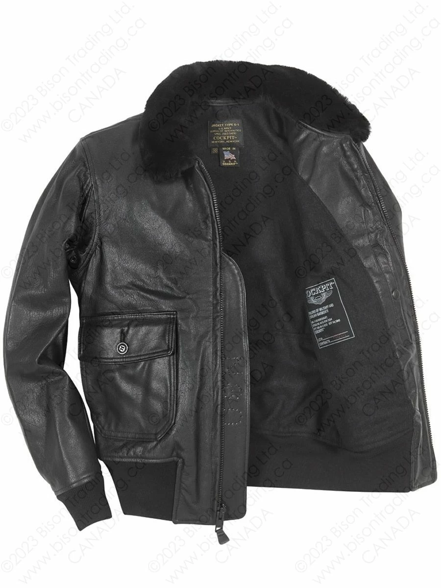 Cockpit USA Black Leather G-1 Military Spec Jacket Z21E013 13 Cockpit USA Black Leather G-1 Military Spec Jacket Z21E013 - Image 11