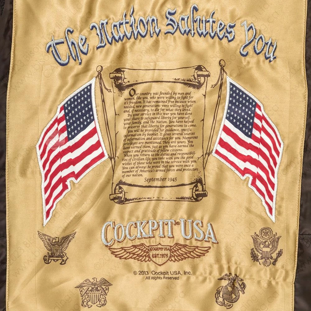 Cockpit USA Navy Carrier Pilot's Flight Jacket Z21I024 8 Cockpit USA Navy Carrier Pilot's Flight Jacket Z21I024 - Image 6