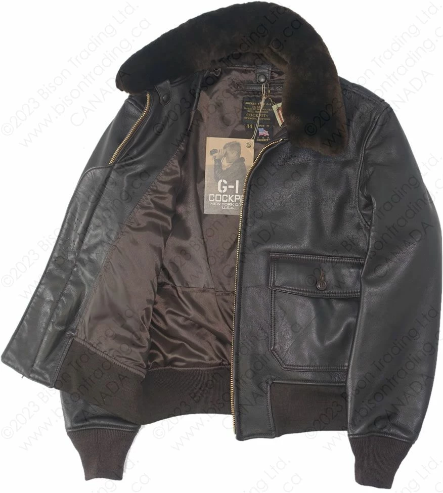 Cockpit USA G-1 Flight Jacket With Removable Collar Z2108M 20 Cockpit USA G-1 Flight Jacket With Removable Collar Z2108M - Image 18